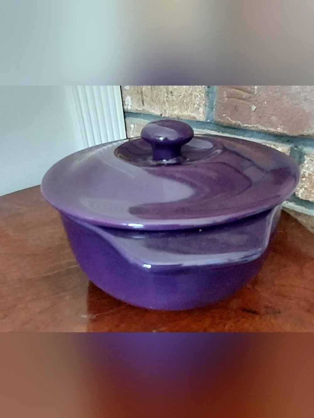 Chantal Stoneware Covered Baking Dish Casserole Purple 1 1/4 Quart Cookware